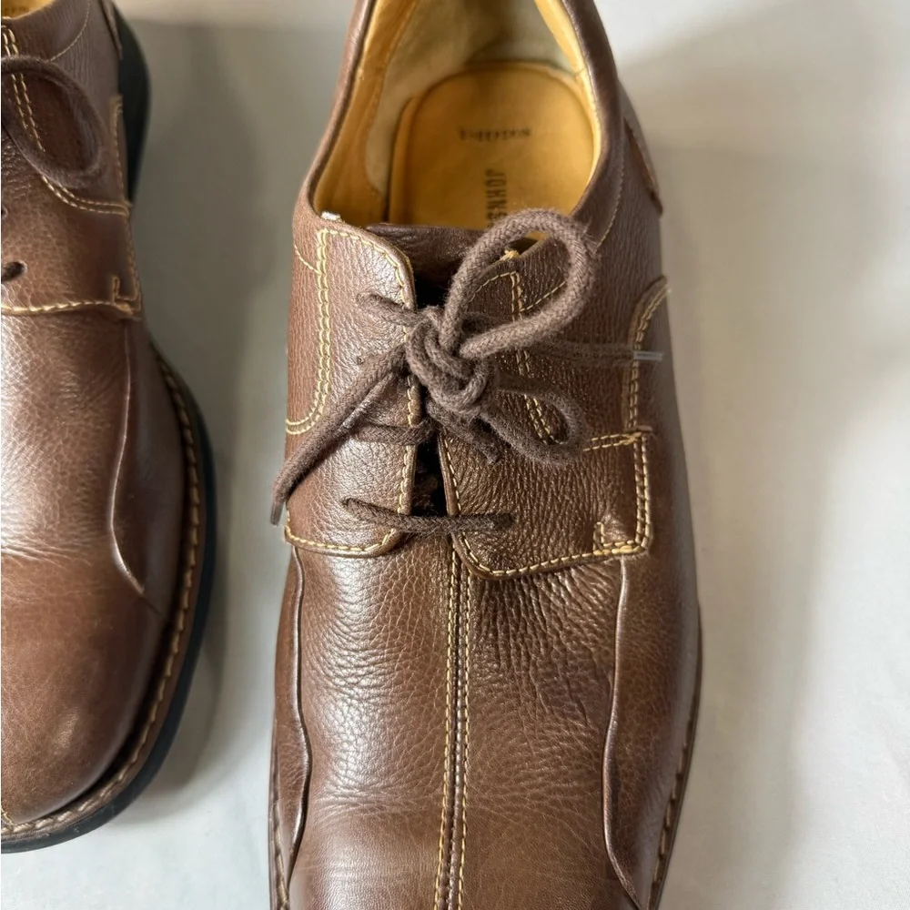 Johnston & Murphy 20-7223 Mens 9.5M Brown Leather Split Toe Oxford‎ Nice